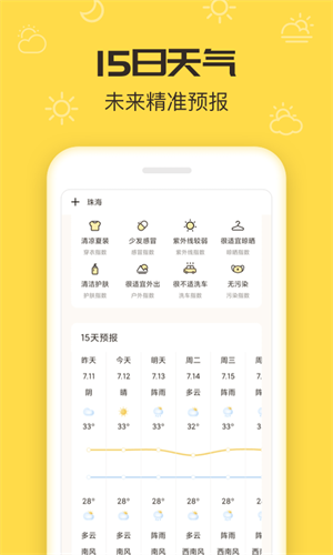 叮叮天气APP极简版截图1
