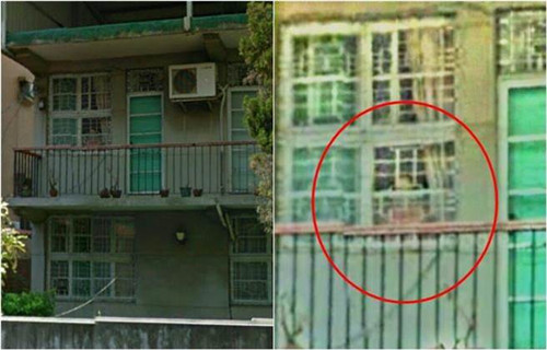 谷歌街景地图拍到的灵异现象 没人住的老房子里有个人影